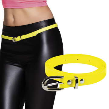 Ceinture jaune fluo 100 x 1,5 cm