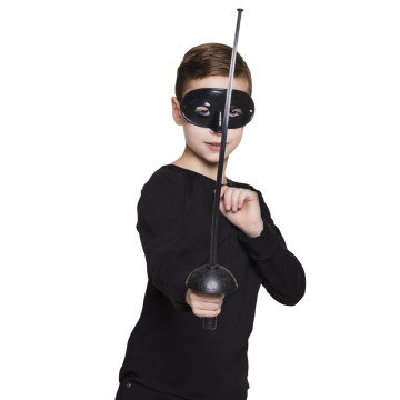 Set bandit masqué avec loup + épée 60 cm