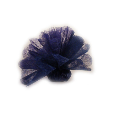 Lot de 10 ronds de tulle ver à soie bleu