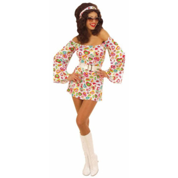 Déguisement 70s court femme taille L