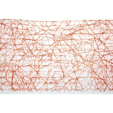 Chemin de table papyrus orange 60 cm x 5 m