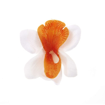 Sachet de 6 orchidées orange sur pince
