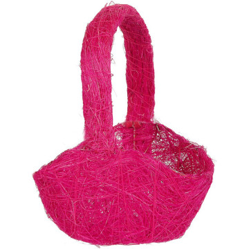 Panier fuschia sisal