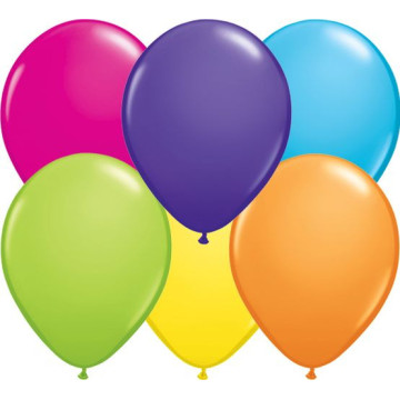 Lot de 24 ballons de baudruche en latex nacré métallisé multicolore