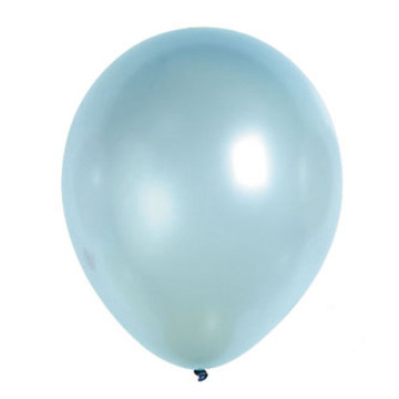 Lot de 24 ballons de baudruche en latex nacré métallisé bleu pâle