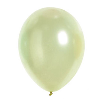 Lot de 24 ballons de baudruche en latex nacré métallisé ivoire