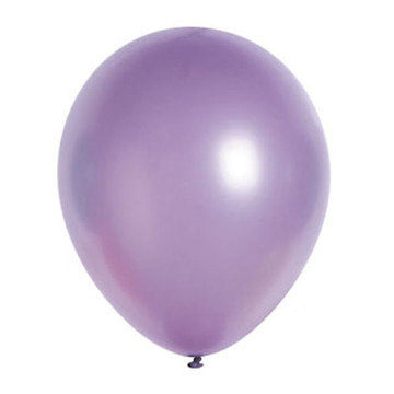 Lot de 24 ballons de baudruche en latex nacré métallisé lilas