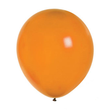 Lot de 24 ballons de baudruche en latex nacré métallisé orange