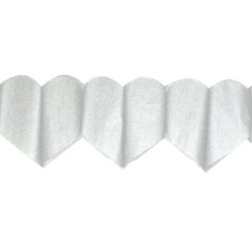 Guirlande cœur blanc 6 m ignifugée