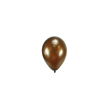 Lot de 100 ballons en latex nacré métallisé chocolat