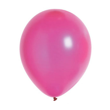 Lot de 100 ballons en latex nacré métallisé fuschia