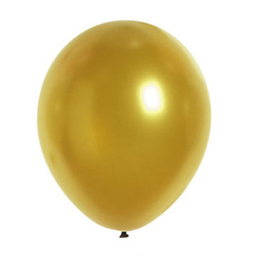 Lot de 100 ballons en latex nacré métallisé or