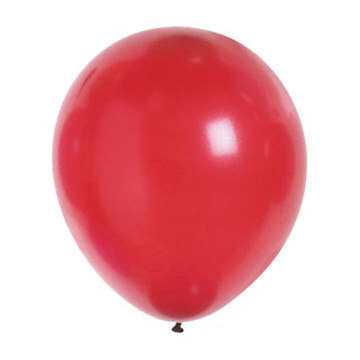 Lot de 100 ballons en latex nacré métallisé rouge