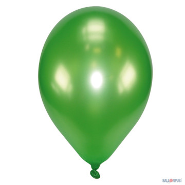 Lot de 100 ballons en latex nacré métallisé vert prairie