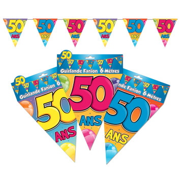 Guirlande fanion Anniversaire 50 ans