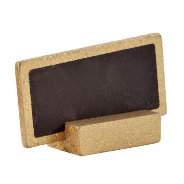 Lot de 6 petites ardoises en bois or
