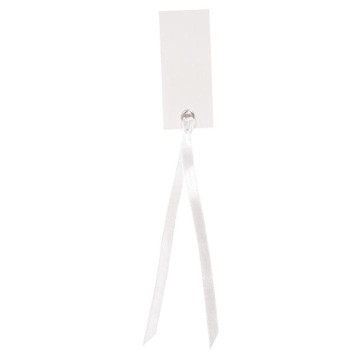 Sachet de12 marque-places en carton avec ruban blanc