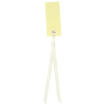 Sachet de12 marque-places en carton avec ruban ivoire