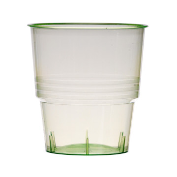Lot de 10 verres jetables en plastique vert anis transparent