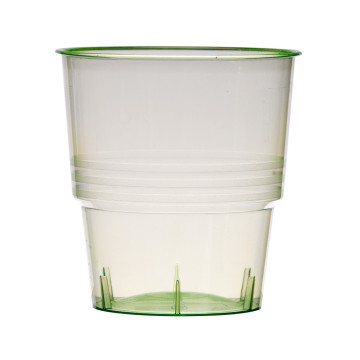 Lot de 10 verres jetables en plastique vert anis transparent