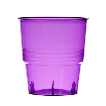 Lot de 10 verres jetables en plastique lilas transparent