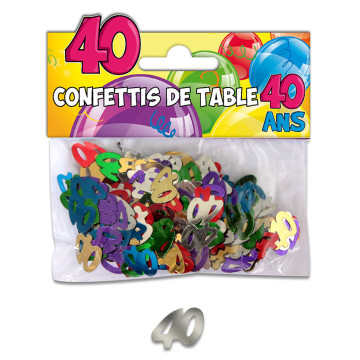 Confettis de table 40 ans