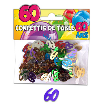 Confettis de table 60 ans
