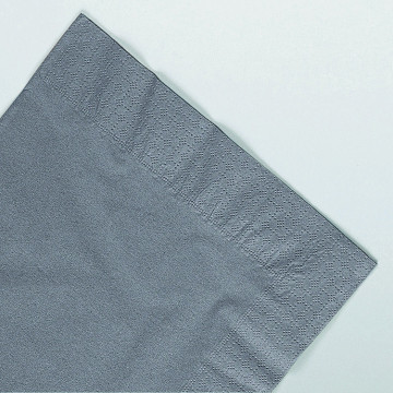 Serviettes taupe en papier ouate 2 plis 25x25 cm AVA