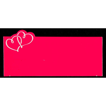 Sachet de 12 marque-places cœur fuschia