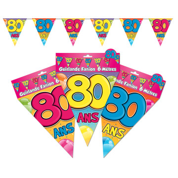 Guirlande Fanion 80 ans