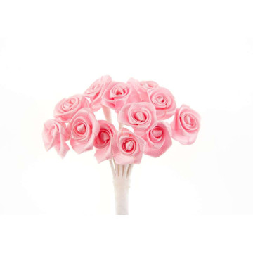 Lot de 24 mini roses satin rose