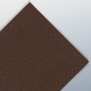 Serviettes cacao en papier ouate 2 plis 25 x 25 cm AVA