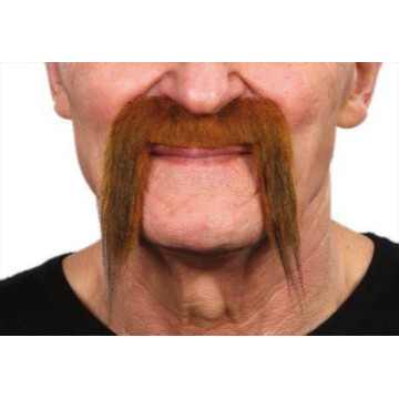 Moustache pirate roux foncé
