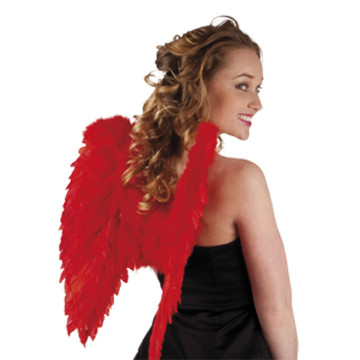 Ailes d'ange rouges pour adulte taille 50 cm