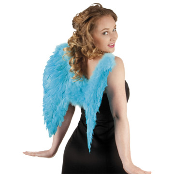 Ailes d'ange bleu turquoise pour adulte taille 50 cm