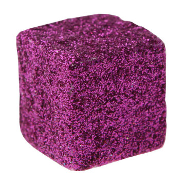 Lot de 12 cubes fuschia pailletés