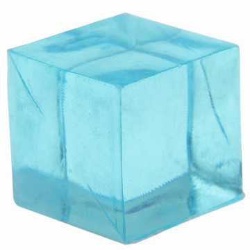 Lot de 12 cubes turquoise transparents