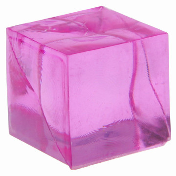 Lot de 12 cubes fuschia transparents
