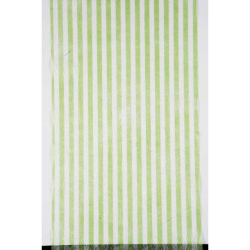 Chemin de table rayure bayadère vert