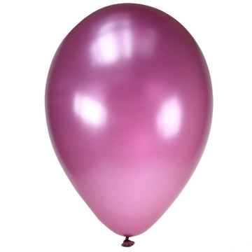 Lot de 100 ballons de baudruche en latex nacré métallisé prune