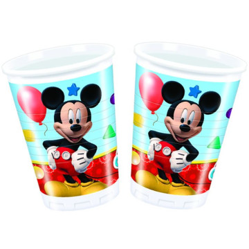 Lot de 8 gobelets jetables en carton Mickey 20 cl