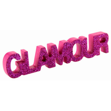 Lettres Glamour Fuschia pailleté