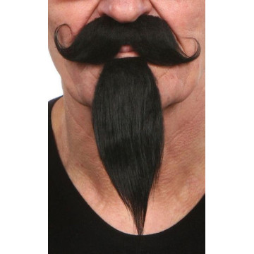 Moustache mousquetaire noire