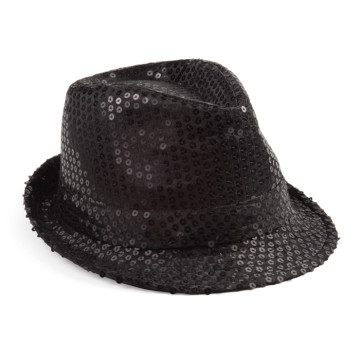 Chapeau sequin noir