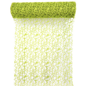 Chemin de table spider (filet) vert anis