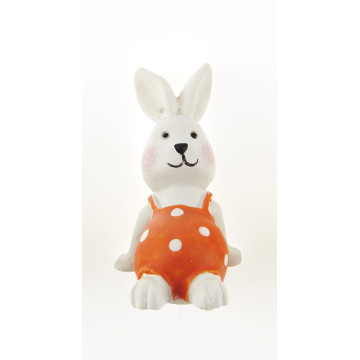 Lot de 4 lapins dodus orange