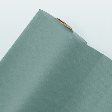 Nappe en papier gaufré gris aluminium 10M