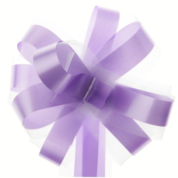 5 noeuds à tirer tulle pompon lilas
