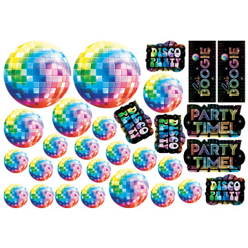 Lot de 30 cut-out Disco 70's