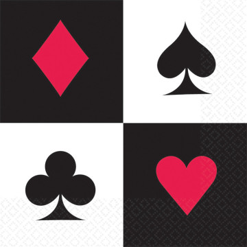 Lot de 16 serviettes jetables Place your bets